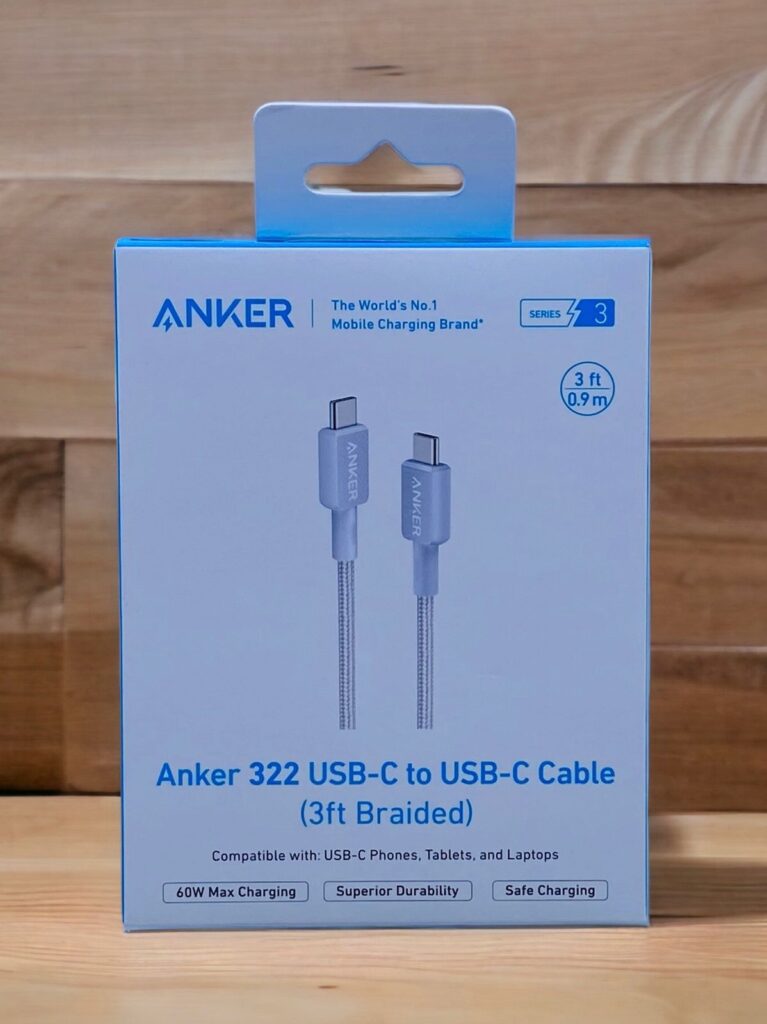 ANKER 322 USB-C TO USB-C CABLE WHITE (0.9M)