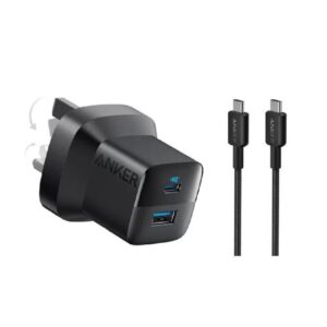 ANKER 323 CHARGER WITH USB-C TO USB-C CABLE (33W) - BLACK