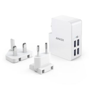 ANKER POWERPORT 4 LITE 27W  WITH USB-A POWER IQ PORTS-WHITE