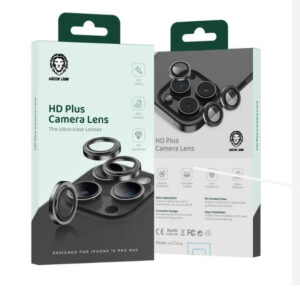 6935100176871 GREEN HD PLUS CAMERA LENS FOR 15PRO/PROMAX - BLACK TITANIUM