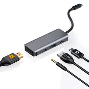 7267547498100 PORODO 4IN1 HDMI 4K USB-C HUB