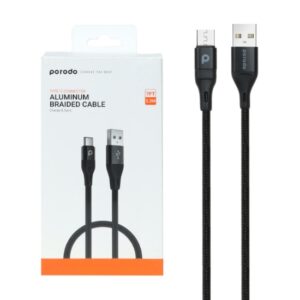 PORODO ALUMINUM USB - A TO C CABLE (2.2M)