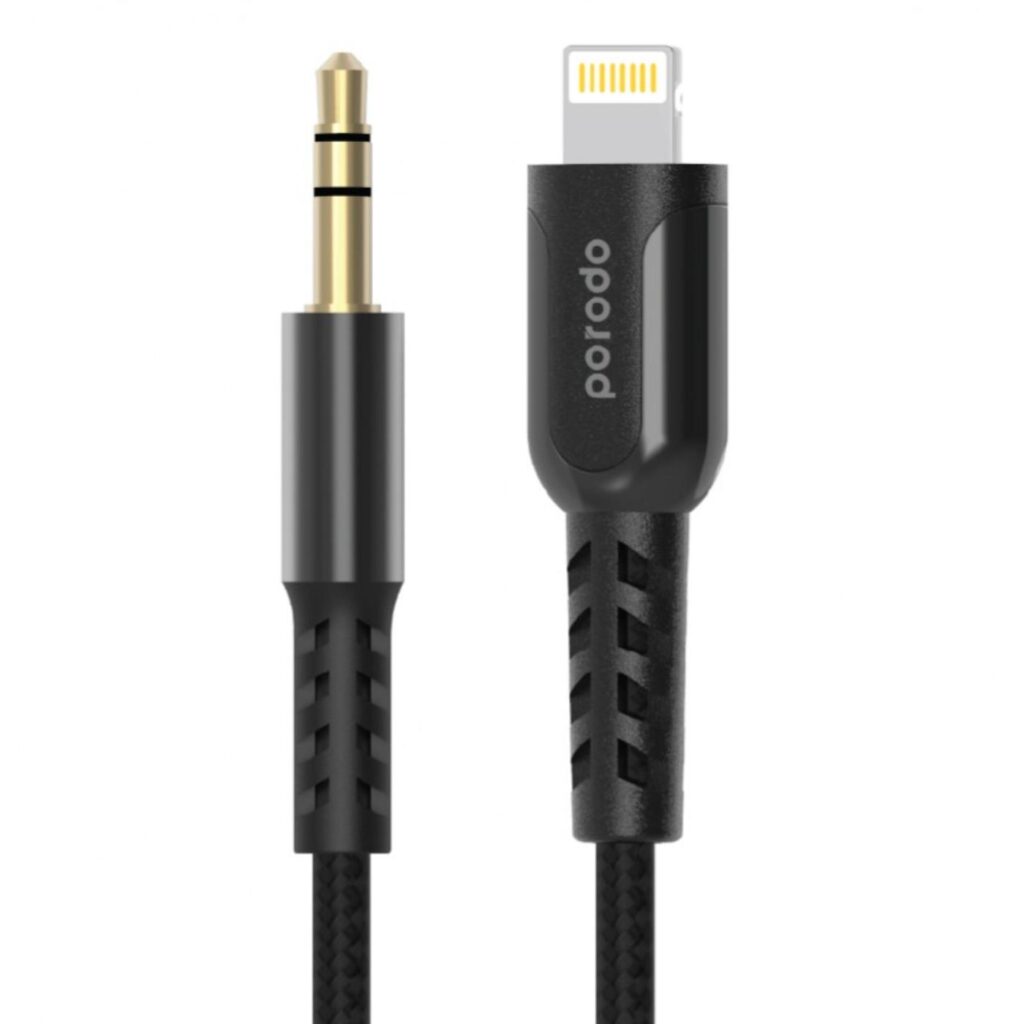 PORODO BRAIDED ALUMINUM LIGHTNING TO 3.5MM AUX
