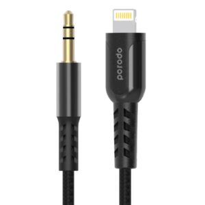 PORODO BRAIDED ALUMINUM LIGHTNING TO 3.5MM AUX