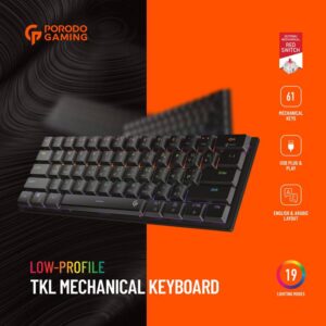 PORODO LOW-PROFILE TKL MECHANICAL KEYBORD