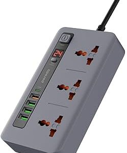 PORODO MULTI- PORT POWER HUB 4 USB-A USB-C (GRAY)