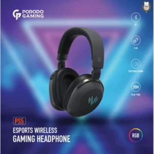 PORODO PS5 ESPORTS WIRELESS GAMING HEADPHPNE (GRAY)