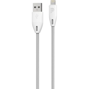 POWEROLOGY BRAIDED USB-A - LIGHTNING WIRE 1 M - (WHITE)