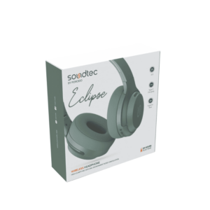 7267547497431 PORODO SOUNDTEC ECLIPSE WIRELESS HEADPHONE ENC - GREEN