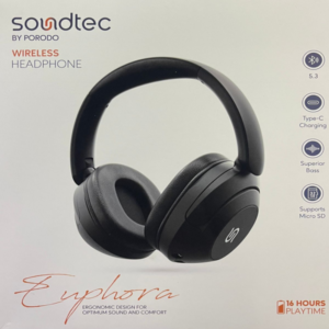 7267547497653 PORODO SOUNDTEC EUPHORA - BLACK