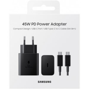 8806094265422 SAMSUNG 45W PD POWER ADAPTOR WITH TYPE-C TO TYPE-C CABLE (BLACK)