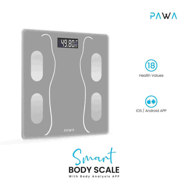 6476971390800 PAWA SMART BODY SCALE - GREY