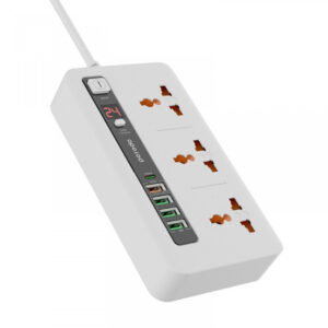 7267547496656 PORODO MULTI- PORT POWER HUB 4 USB-A USB-C (WHITE)