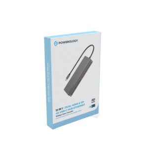 6083749677850 POWEROLOGY 13 IN 1 - DUAL HDMI & DP 4K USB-C HUB ETHERNET 100W