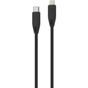 6083749666960 POWEROLOGY USB-C TO LIGHTNING DATA & CHARGE CABLE 1.2 60W (BLACK)