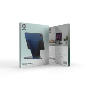 6935100179346 GREEN LION STAND MATE PREMIUM LEATHER CASE FOR IPAD PRO 12.9 / AIR 13 M2 - BLUE