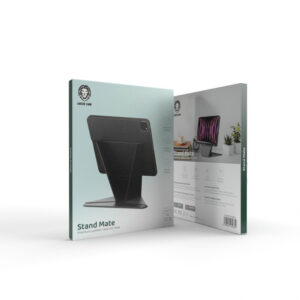 6935100179339 GREEN LION STAND MATE PREMIUM LEATHER CASE FOR IPAD PRO 12.9 / AIR 13 M2 - BLACK