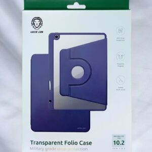6935100184968 GREEN LION TRANSPARENT FOLIO CASE FOR IPAD 9 10.2 - BLUE