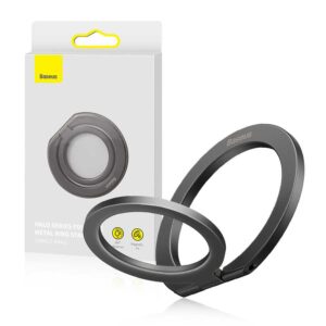 6932172616960 BASEUS HALO SERIES FOLDABLE METAL RING STAND - BLACK