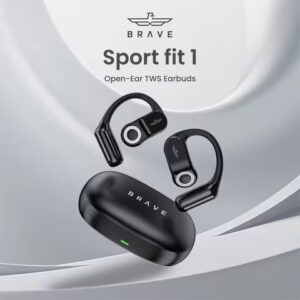 7456871217086 BRAVE SPORT FIT OPEN-EAR TWS EARBUDS E-30 (BLACK)