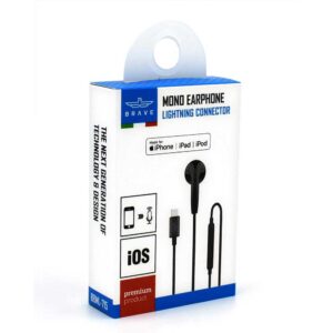 7447902866328 BRAVE MONO EARPHONE LIGHTNING CONNECTOR BBML-715 (BLACK)