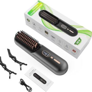 QL001 WIRELESS STRAIGHTENING COMB - BLACK