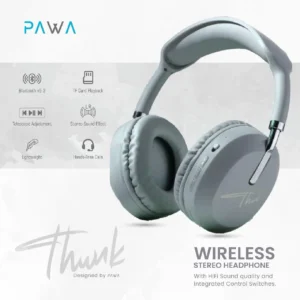 6476971389156  PAWA THUNK WIRELESS STEREO HEADPHONE - GRAY