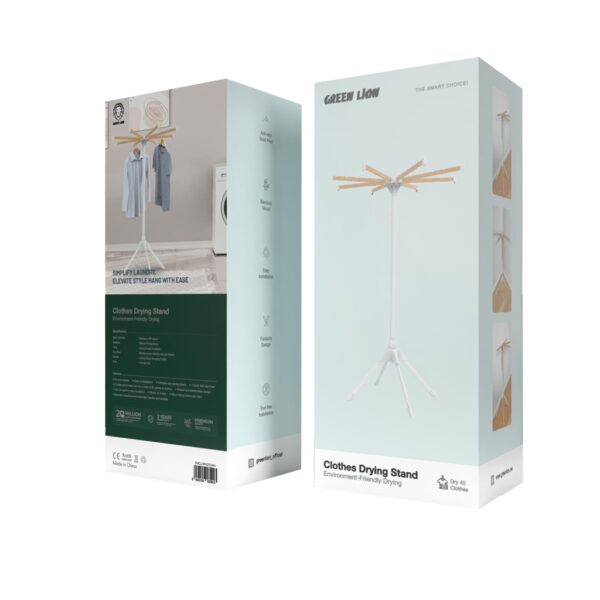 6935100185903 Green Lion Clothes Drying Stand - White