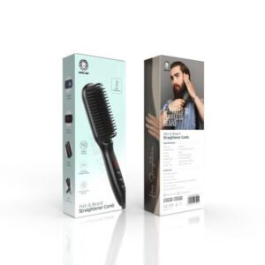 6935100185415 Green Lion Hair Beard Straightener Comb -Black