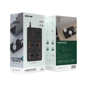 6935100188119 Green Lion Power Socket 7 USB-A Port & 1 PD Port - Black