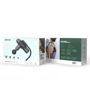 6935100188317 Green Lion Long Handle Massage Gun - Black