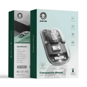 6935100175850 Green Lion Transparent Mouse 2400DPI 400mAh- Gray