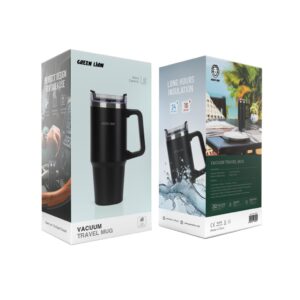 6935100185699 Green Lion Vacuum Travel Mug - Black