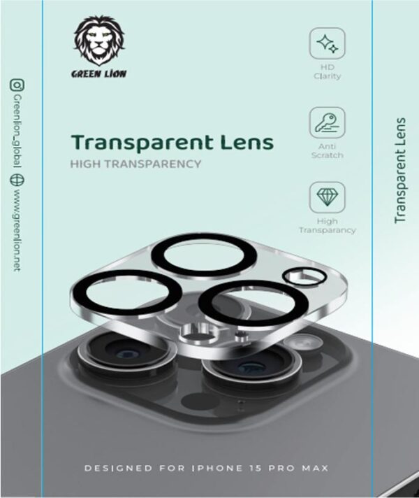 6935100176864 Green Lion Transparent Lens for 15 Pro / 15 Pro Max - Transparent