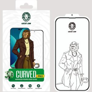 6935100151557 Green Lion 3D Curved Tempered Glass for iPhone Max 6.7" - Clear
