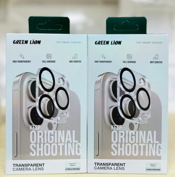 GREEN LION TRANSPARENT LENS FOR IPHONE 16PRO/PROMAX