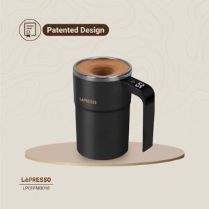 7834953559055 LEPRESSO STIRMAGIC AUTO STIRRING MUG (BLACK)