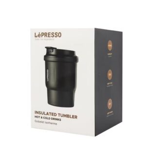 7834953557945 LEPRESSO INSULATED TUMBLER HOT&COLD DRINK - BLACK (450ML)