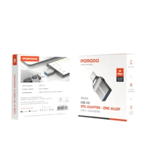 6849108447416 PORODO USB 3.0 OTG ADAPTER - ZINC ALLOY USB - C CONVERTER
