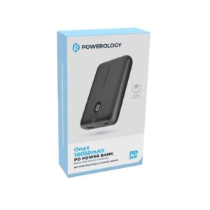6083749670448 POWEROLOGY ONYX 10050mAh PD POWER BANK (BLACK)
