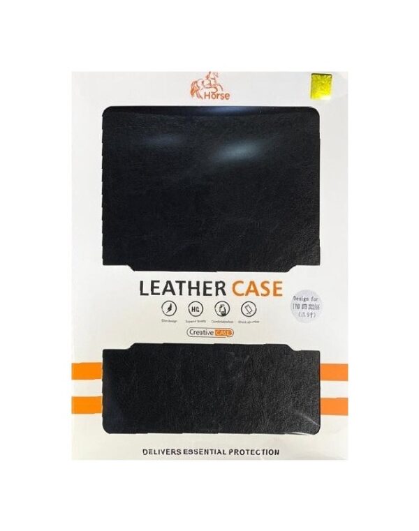 HORSE LEATHER CASE FOR IPAD 10TH/11TH GEN - BLACK