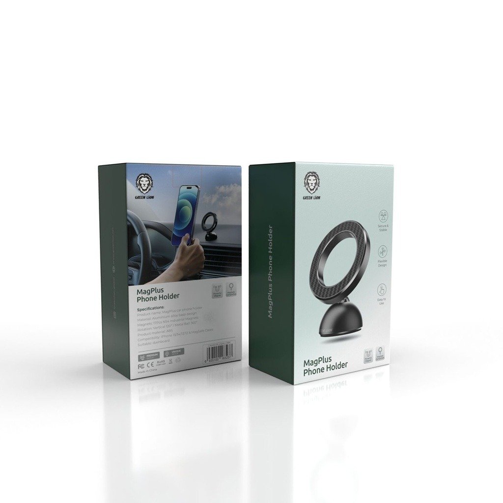X-6935100183237 Green Lion MagPlus Phone Holder - Black