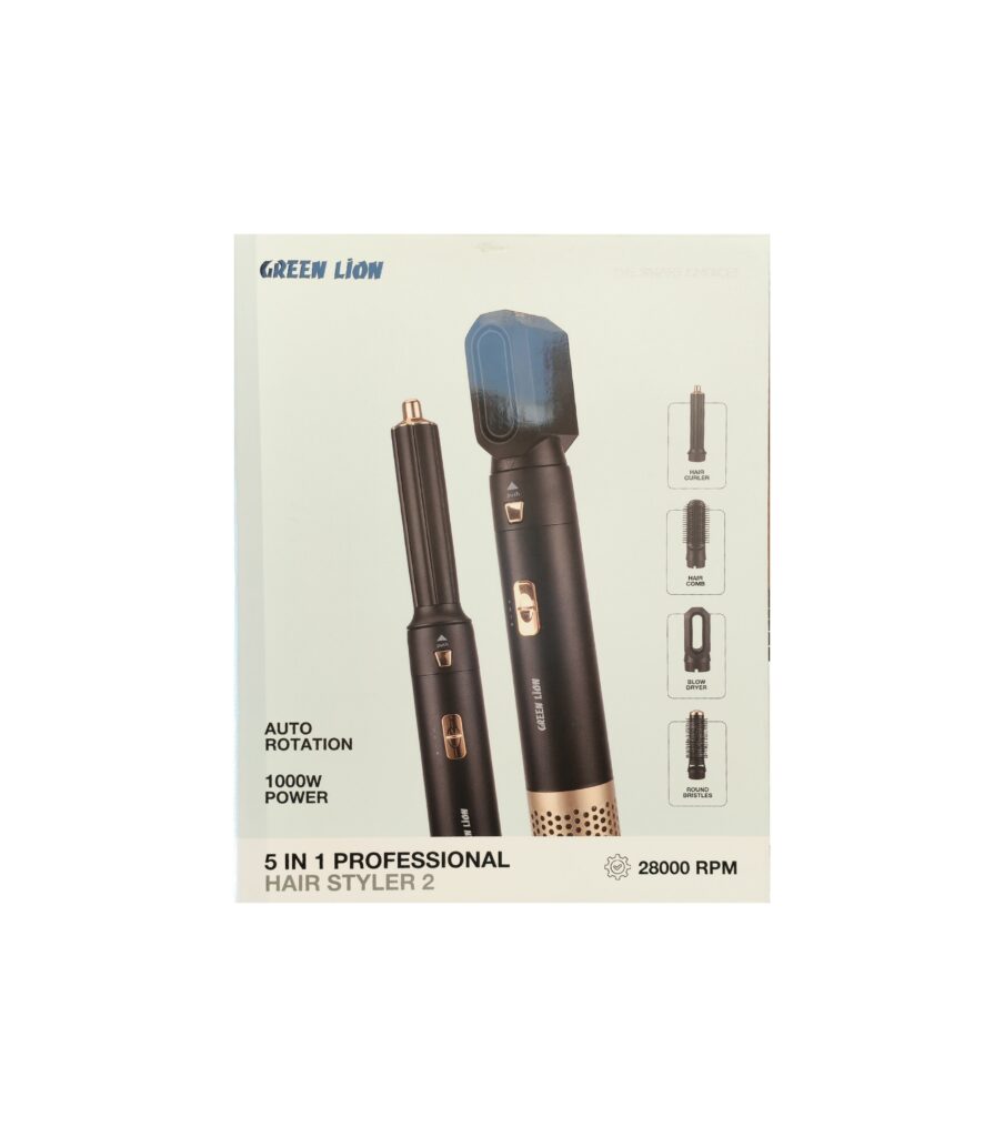 9904781964388 GREEN LION 5 IN 1 PROFESSIONAL HAIR STYLER 2 - BLACK