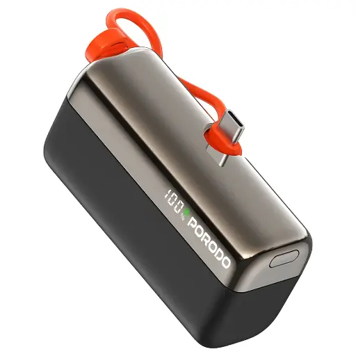 9904781937580 PORODO POCKET VOLT 10000mAh POWER BANK - BLACK