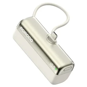9904781937108 PORODO POCKET VOLT 5000mAh POWER BANK - WHITE