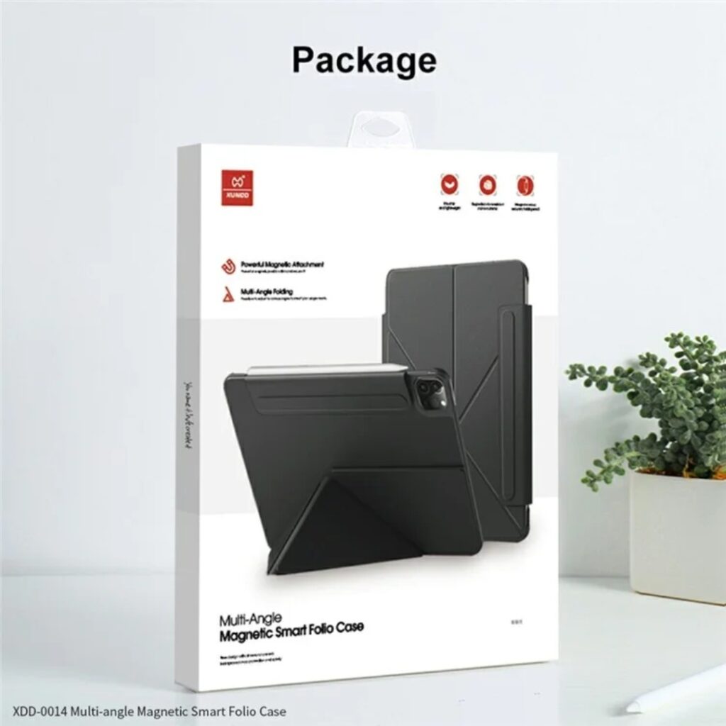 XUNDD MULTI-ANGLE MAGNETIC SMART FOLIO CASE FOR IPAD AIR 11 4,5,6, M3 - BLACK
