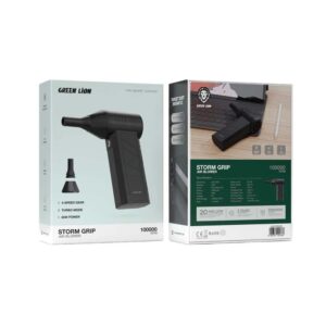 9904781921336 GREEN LION STORM GRIP AIR BLOWER 100000RPM - BLACK