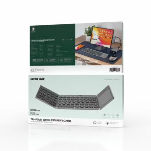 9904907081760 GREEN LION TRI-FOLD WIRELESS KEYBOARD - GRAY