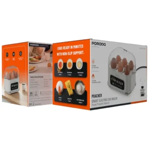 6284302753404 PORODO LIFESTYLE POACHER SMART ELECTRIC EGG BOILER - WHITE