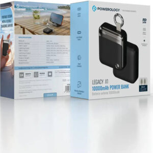 6284302757396 Powerology Legacy x1 10000mAh power bank-black